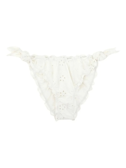 MC2 Saint Barth embroidered-eyelet bikini bottoms - White - zdjęcie produktu nr 1