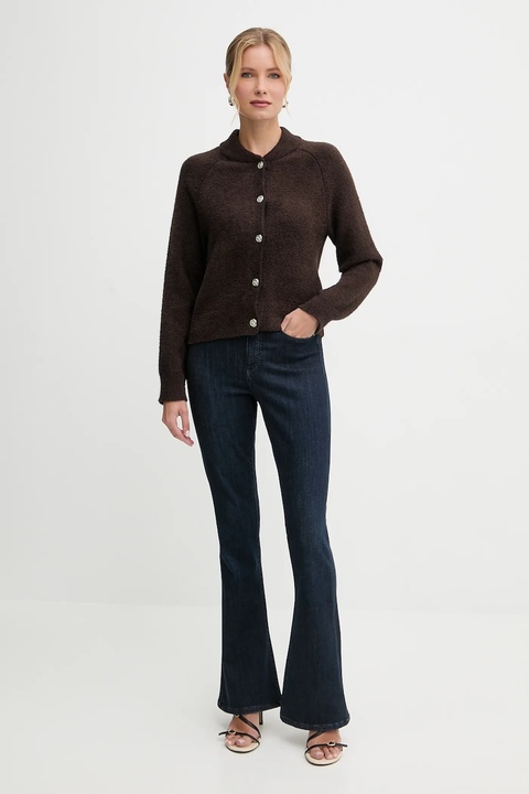 Morgan kardigan damski kolor brązowy MPACK - zdjęcie produktu nr 2