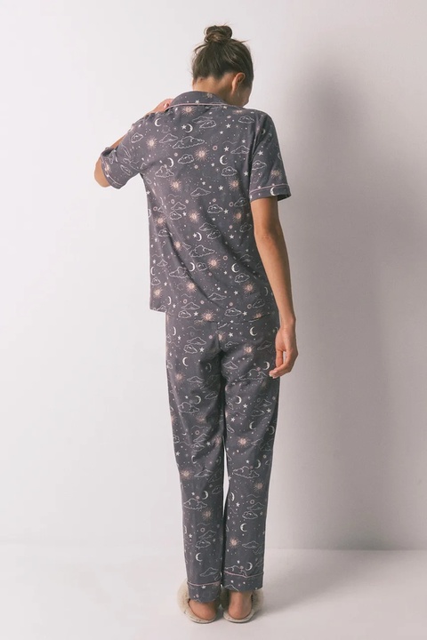 women'secret komplet piżamowy bawełniany damska kolor szary bawełniana 3792069 - zdjęcie produktu nr 2
