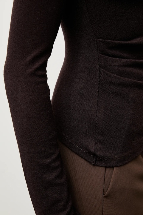 Answear.LAB longsleeve kolor brązowy - zdjęcie produktu nr 2
