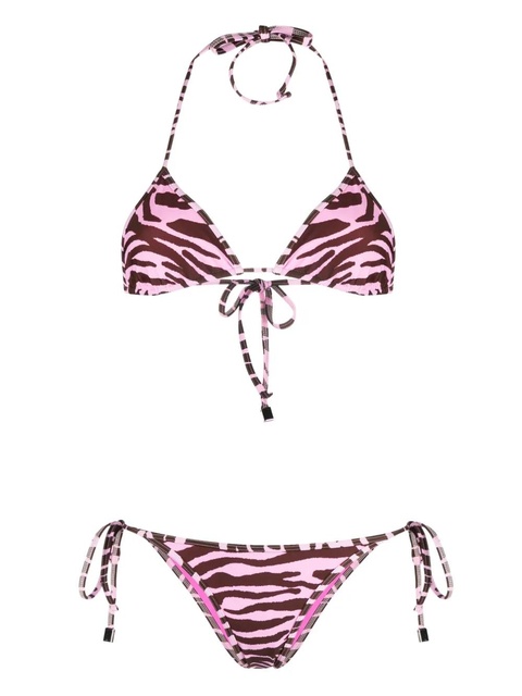 The Attico zebra-print bikini - Brown - zdjęcie produktu nr 1