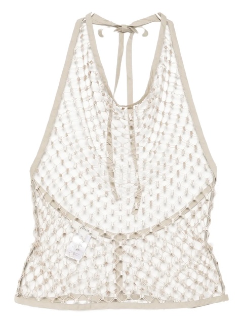 LEMAIRE Fishnet halter top - Neutrals - zdjęcie produktu nr 1