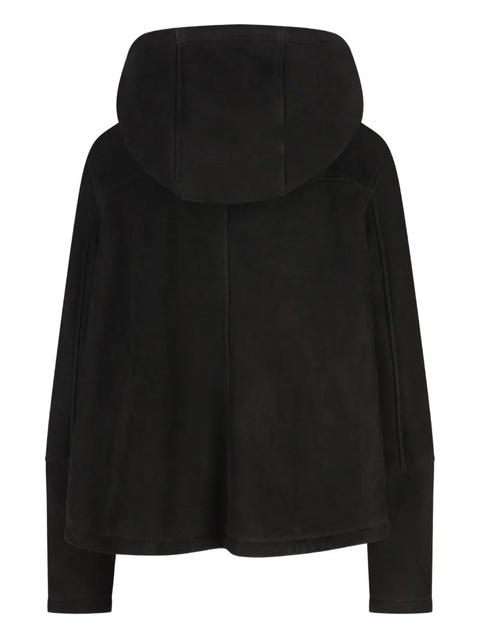 LOEWE hooded shearling jacket - Black - zdjęcie produktu nr 2