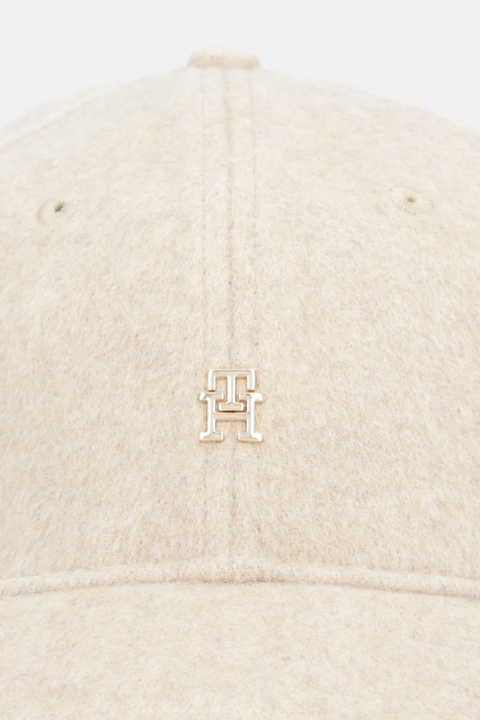 Tommy Hilfiger czapka z daszkiem wełniana kolor beżowy AW0AW17773 - zdjęcie produktu nr 2
