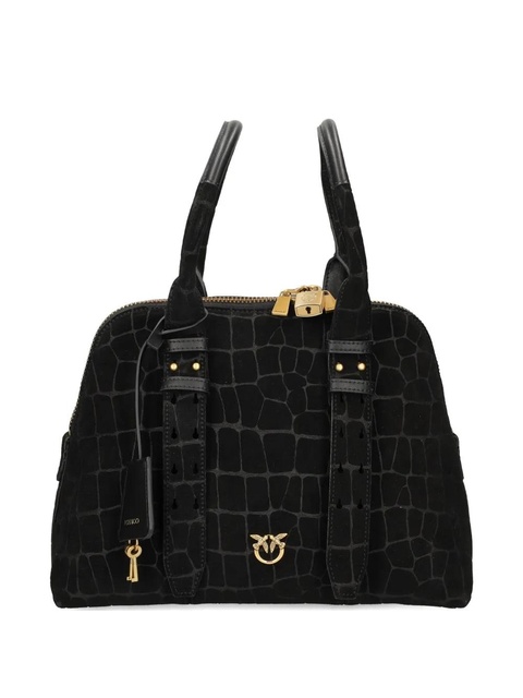 PINKO crocodile-effect padlock tote bag - Black - zdjęcie produktu nr 1