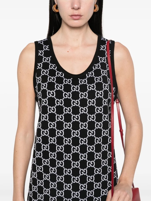 Gucci GG pattern sleeveless mini dress - Black - zdjęcie produktu nr 2
