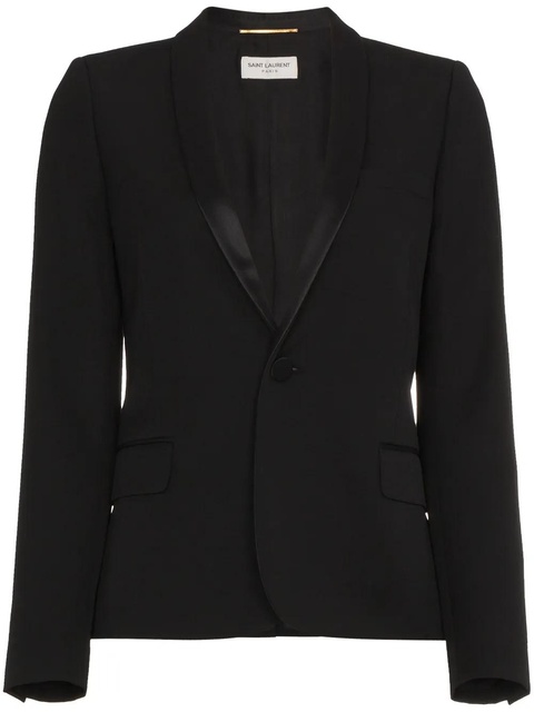 Saint Laurent Iconic Le Smoking Cropped Blazer - Black - zdjęcie produktu nr 1