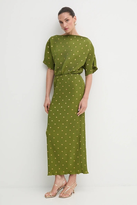 Never Fully Dressed sukienka kolor zielony maxi rozkloszowana NFDDR2965 - zdjęcie produktu nr 2