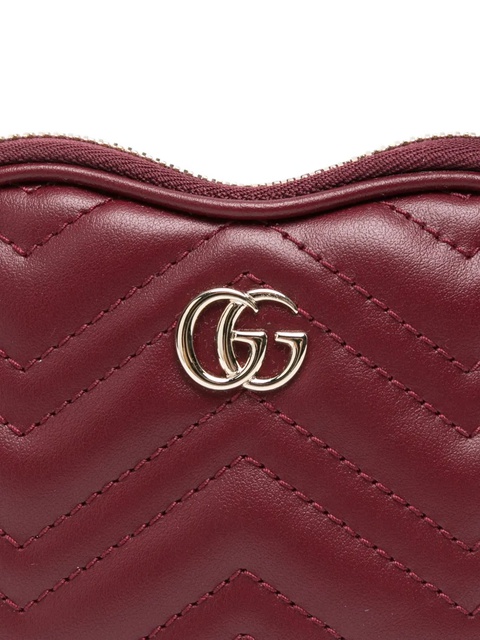 Gucci mini GG Marmont heart-shaped tote bag - Red - zdjęcie produktu nr 2