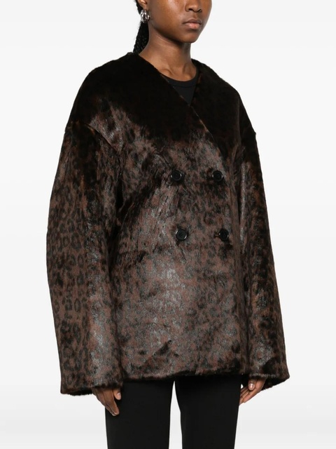 The Frankie Shop Valentina leopard-pattern jacket - Brown - zdjęcie produktu nr 2