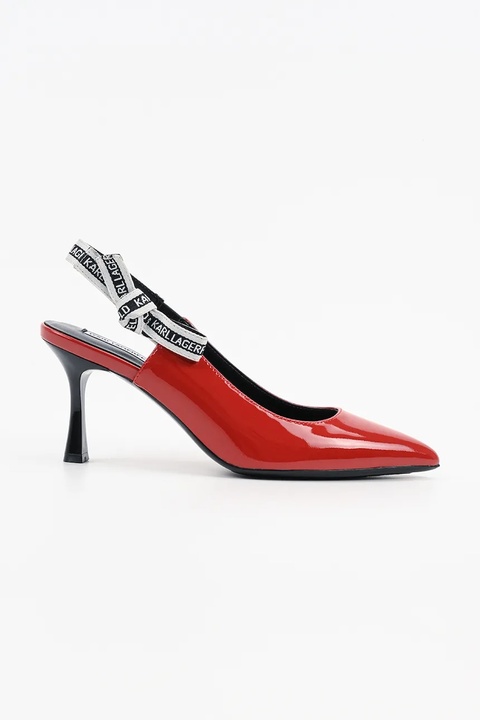 Karl Lagerfeld szpilki skórzane SIENNA kolor czerwony KL32708A - zdjęcie produktu nr 1