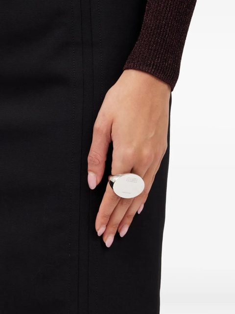MM6 Maison Margiela oval-shaped ring - Silver - zdjęcie produktu nr 2