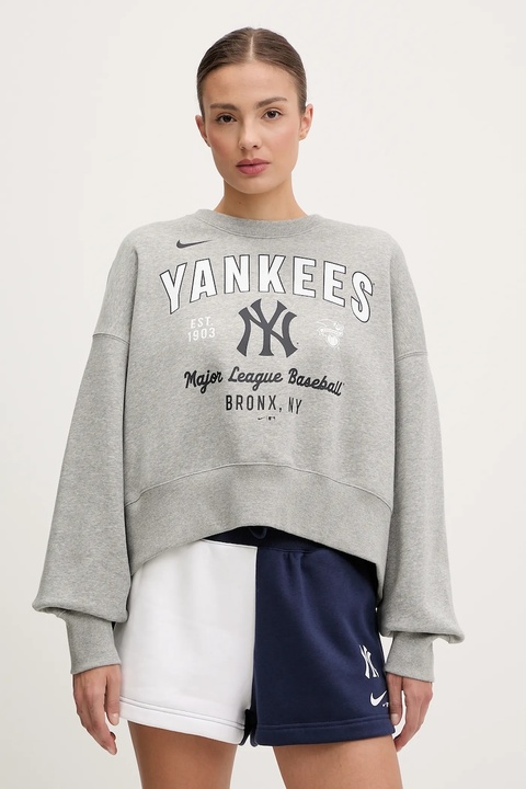 Nike bluza New York Yankees damska kolor szary z nadrukiem 01D7-CY51-NK-H3K - zdjęcie produktu nr 1