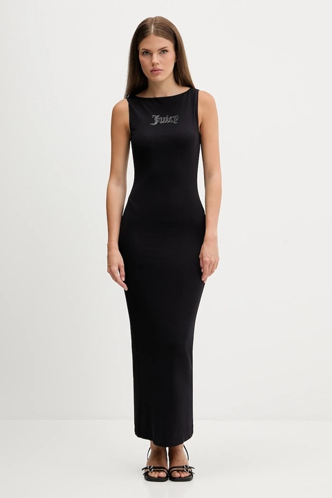Juicy Couture sukienka kolor czarny maxi prosta JCWED225318 - zdjęcie produktu nr 1
