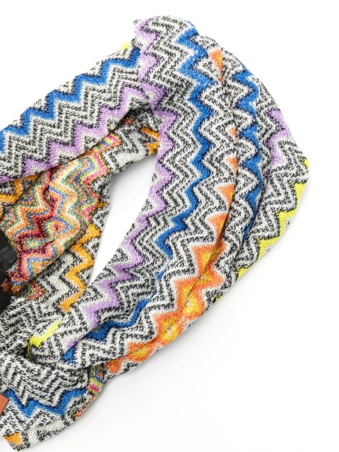 Missoni zigzag-woven knot-detailed headband - White - zdjęcie produktu nr 2