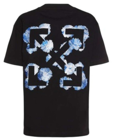 OFF-WHITE - Czarny t-shirt oversize z nadrukiem na plecach - zdjęcie produktu nr 1