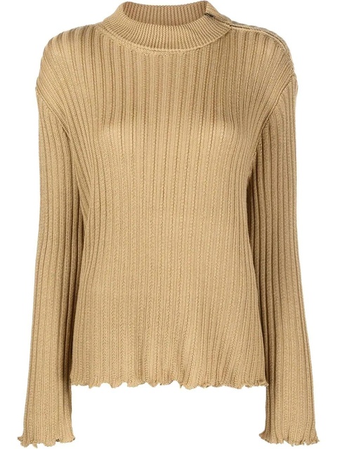Maison Margiela ribbed high neck jumper - Brown - zdjęcie produktu nr 1