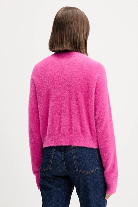 adidas Originals kardigan Fluffy Cardigan damski kolor różowy lekki JW3645 - zdjęcie produktu nr 2