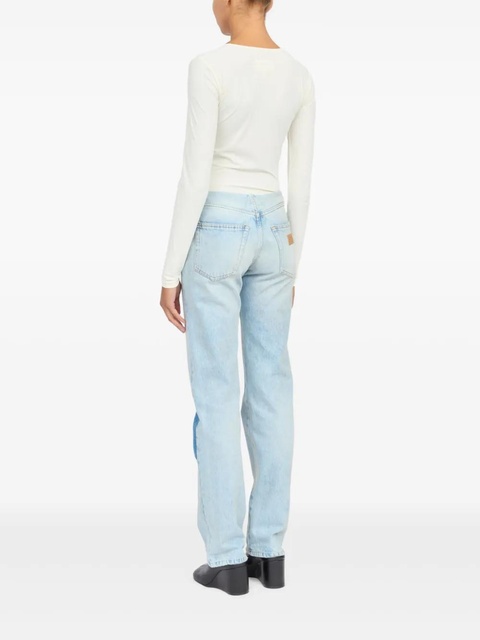 MM6 Maison Margiela patch-detail jeans - Blue - zdjęcie produktu nr 1
