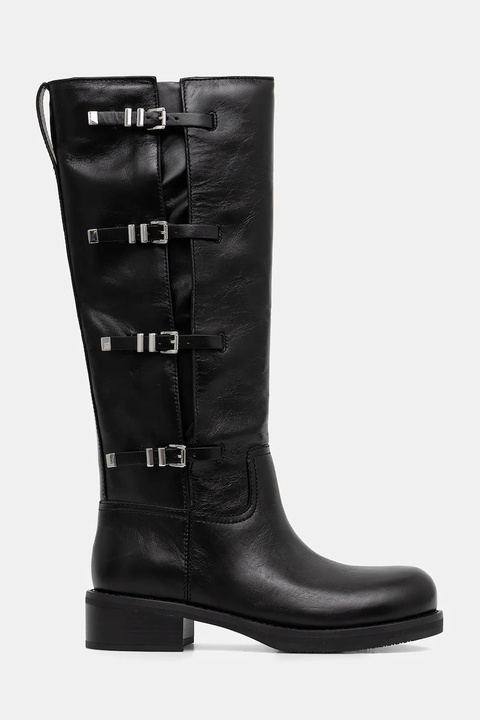 MICHAEL Michael Kors kozaki skórzane Darrington damskie kolor czarny na platformie 40F5DTFB6L.001 - zdjęcie produktu nr 2