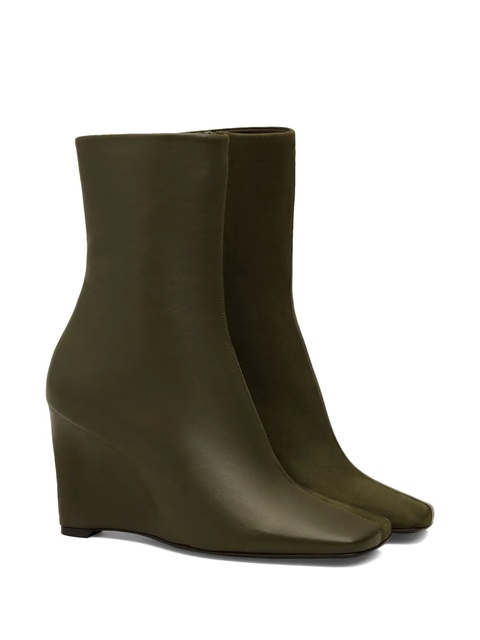 AMI Paris 90mm wedge leather boots - Brown - zdjęcie produktu nr 2