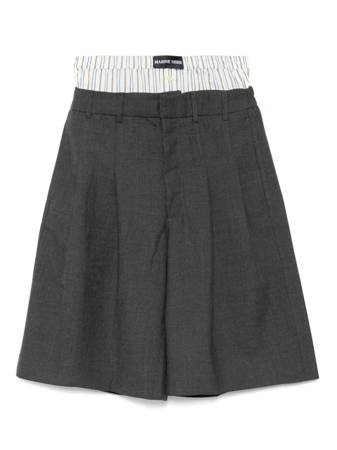 Marine Serre regenerated tailored shorts - Grey - zdjęcie produktu nr 1