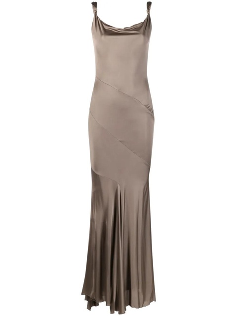 Blumarine asymmetric-design pleated maxi dress - Neutrals - zdjęcie produktu nr 1