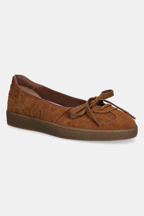 MSGM baleriny zamszowe kolor brązowy 3941MDS024 996 - zdjęcie produktu nr 1