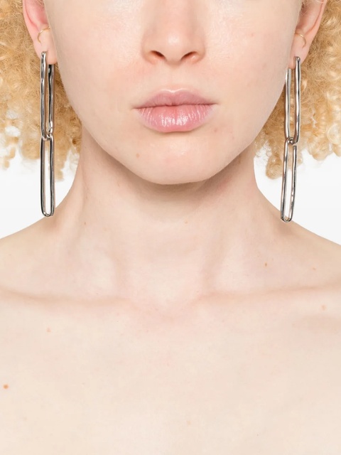 Jil Sander rectangle-link earrings - Silver - zdjęcie produktu nr 1