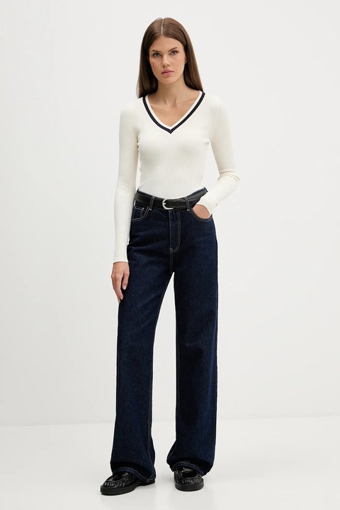 Guess Jeans sweter damski kolor beżowy lekki W5BR05 Z3P32 - zdjęcie produktu nr 2