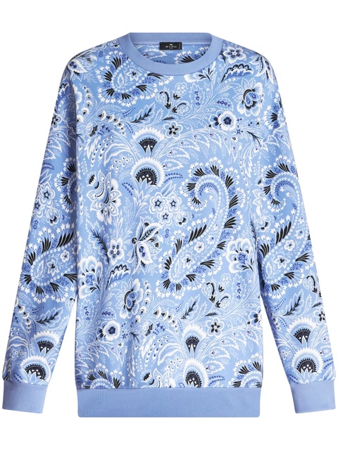 ETRO bandana-print cotton sweatshirt - Blue - zdjęcie produktu nr 1