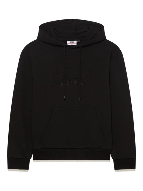 GCDS logo-embossed hoodie - Black - zdjęcie produktu nr 1