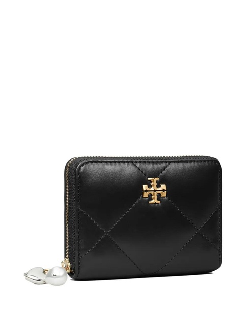 Tory Burch quilted charm zip wallet - Black - zdjęcie produktu nr 1