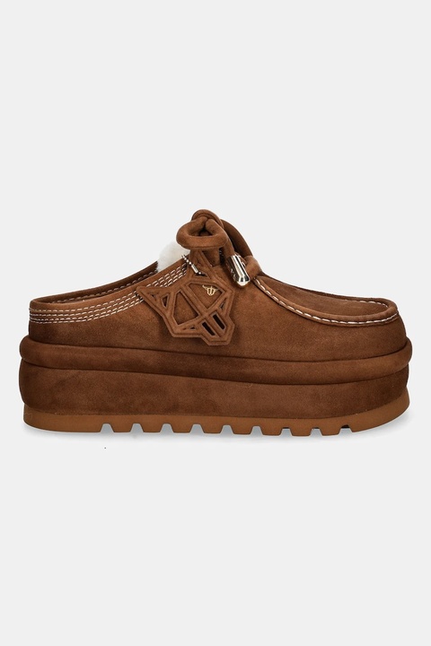 Naked Wolfe kapcie zamszowe Blizzard kolor brązowy Blizzard Suede Shearling Tan - zdjęcie produktu nr 2