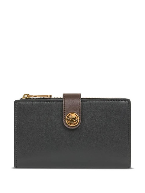 ETRO Pegaso-motif leather wallet - Black - zdjęcie produktu nr 1