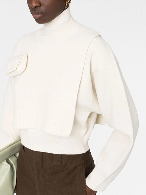 FENDI pocket-detail roll neck jumper - Neutrals - zdjęcie produktu nr 2