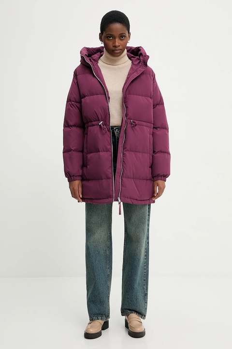 United Colors of Benetton kurtka puchowa kolor fioletowy zimowa oversize 22T6DN087 - zdjęcie produktu nr 1