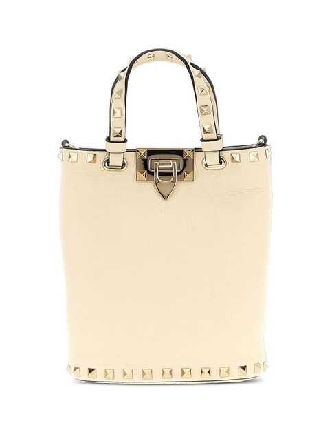 Valentino Garavani Rockstud leather mini tote bag - White - zdjęcie produktu nr 1