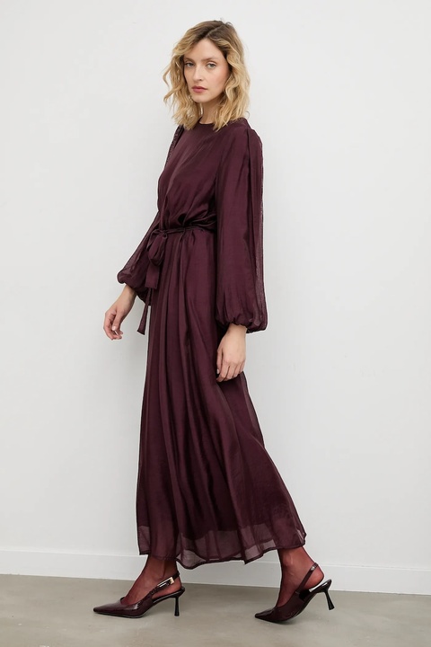 Answear.LAB sukienka kolor bordowy maxi oversize - zdjęcie produktu nr 1