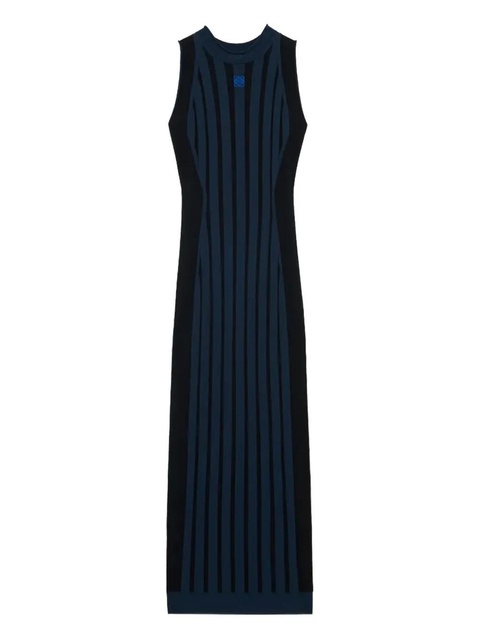 LOEWE striped sleeveless midi dress - Blue - zdjęcie produktu nr 1