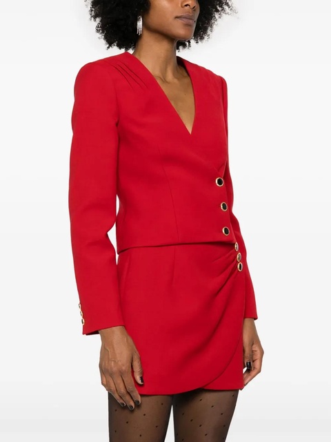 Alessandra Rich single-breasted wool blazer - Red - zdjęcie produktu nr 2