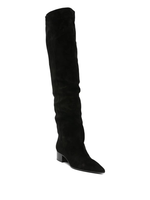 KHAITE 40mm pointed-toe suede boots - Black - zdjęcie produktu nr 1