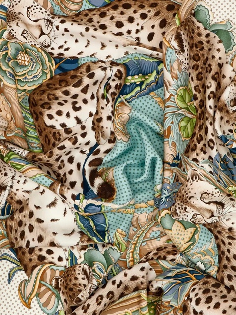 Ferragamo Cheetah-print silk scarf - Neutrals - zdjęcie produktu nr 2
