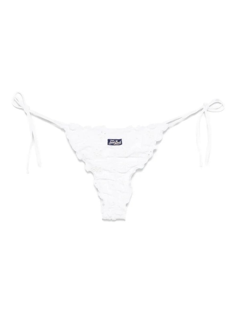 MC2 Saint Barth floral-embroidered bikini briefs - White - zdjęcie produktu nr 2