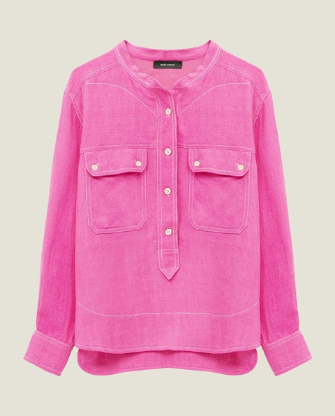 ISABEL MARANT - Różowa bluzka Tecoyo - zdjęcie produktu nr 1