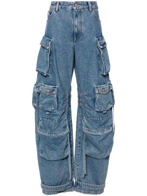 The Attico Fern wide-leg cargo jeans - Blue - zdjęcie produktu nr 1