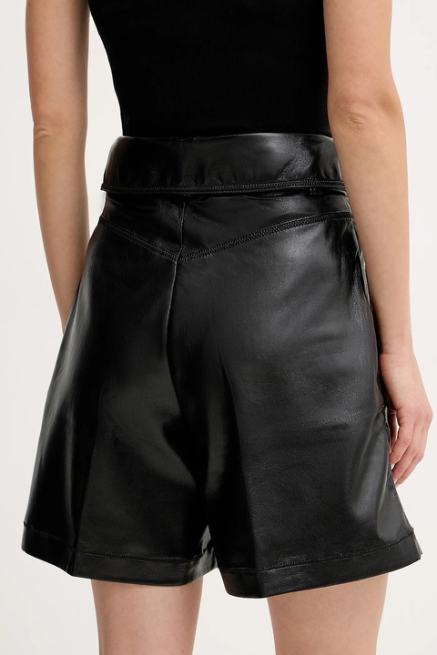 BOSS Orange szorty damskie kolor czarny gładkie high waist 50547323 - zdjęcie produktu nr 2