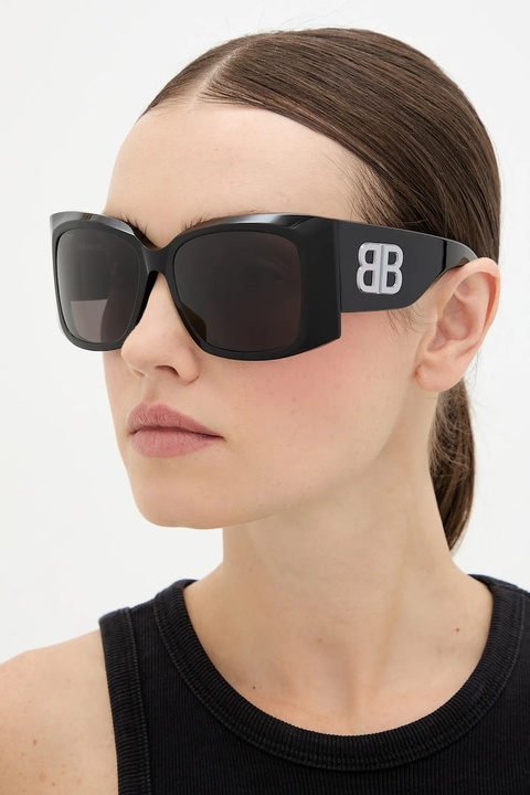 Balenciaga okulary przeciwsłoneczne damskie kolor czarny BB0443S - zdjęcie produktu nr 1