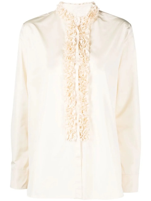 Jil Sander ruffle-trim blouse - Neutrals - zdjęcie produktu nr 1