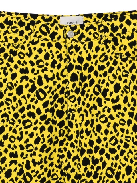 Coperni leopard-print jeans - Yellow - zdjęcie produktu nr 2
